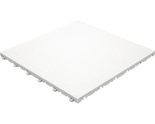 Échantillon de dalle à clipser en plastique florco floor 40 x 40 cm blanc