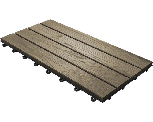 Dalle de terrasse en bois avec système de clic