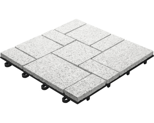 Terrassenfliese aus Steinimitat mit Klicksystem