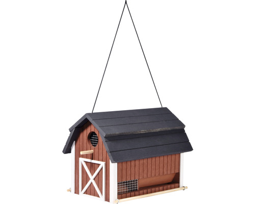 Vogelfutterhaus dobar Katthult zum Aufhängen 31,5 x 22 x 24 cm Hängendes Vogelhaus im Scheunenstil aus Holz