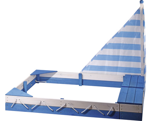 Bac à sable en bois avec voile