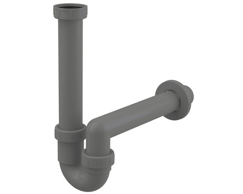 Siphon tubulaire Alca pour évier 1 1/2" x 40 mm en plastique recyclé gris A80-DN40-ECO