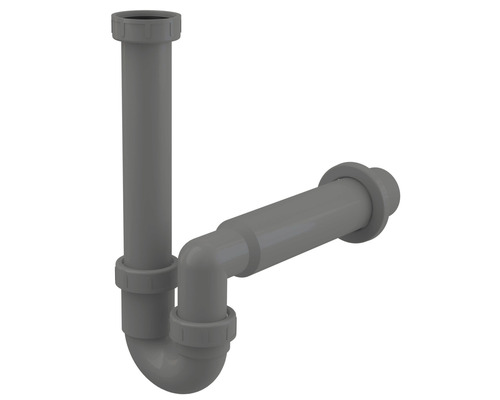 Siphon tubulaire Alca pour évier 1 1/2" x 50 mm en plastique recyclé gris A80-DN50-ECO