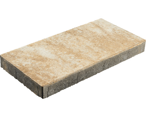 Dalle de terrasse en béton Crescendo Trend mélange blanc-Sahara 50 cm x 25 cm x 5 cm Pavé en béton