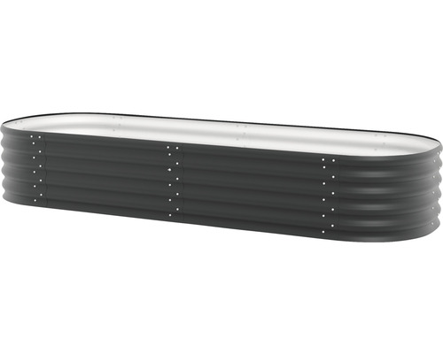 Hochbeeterweiterung Stretched 401 80 x 80 x 40,1 cm schwarz Hochbeet aus Metall für den Garten