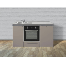 Stengel-Küchen Singleküche mit Geräten Kitchenline 150,0 cm sand matt vormontiert Variante links 1115000606111