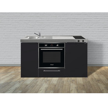 Cuisines Stengel kitchenette avec appareils Kitchenline 150,0 cm noir mat prémontée variante gauche 1115000604112