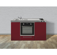 Cuisines Stengel kitchenette avec appareils Kitchenline 150,0 cm rouge brillant prémontée variante gauche 1115000602103