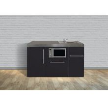 Stengel-Küchen Miniküche mit Geräten Premiumline 150,0 cm schwarz matt vormontiert Variante rechts 1015078165112