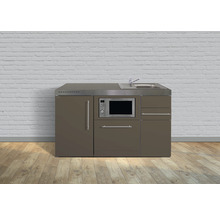 Cuisines Stengel mini-cuisine avec appareils Premiumline 150,0 cm moka métallique mat prémontée variante droite 1015078165114