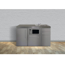 Stengel-Küchen Miniküche mit Geräten Premiumline 150,0 cm edelstahloptik matt vormontiert Variante rechts 1015078165101