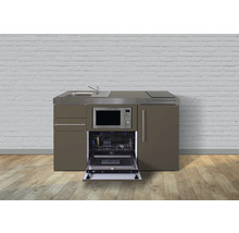 Cuisines Stengel mini-cuisine avec appareils Premiumline 150,0 cm moka métallique mat prémontée variante gauche 1015078168114