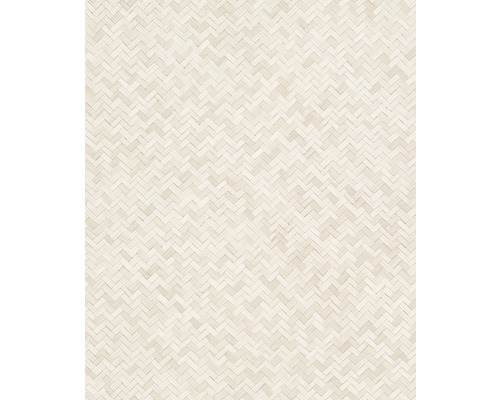 Papier peint intissé 33333 Botanica géométrique aspect bois beige Papier peint en bambou tressé