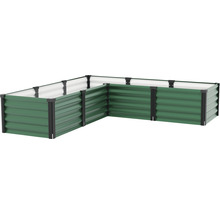 Hochbeet aus Metall in L-Form für den Garten