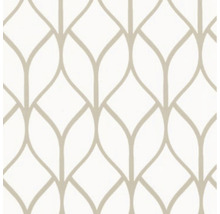 Tischdecke Style Hana weiß beige 100 x 140 cm