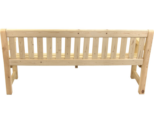 Banc en bois avec dossier à lattes