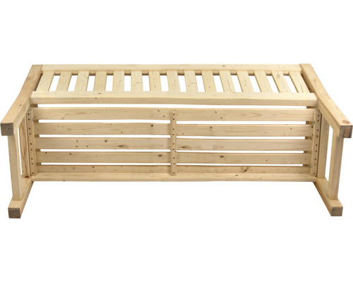 Cadre de banc en bois avec sommier à lattes