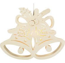 Cloche décorative en bois pour la période de Noël