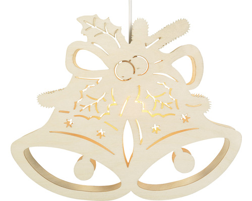 Cloche décorative en bois pour la période de Noël