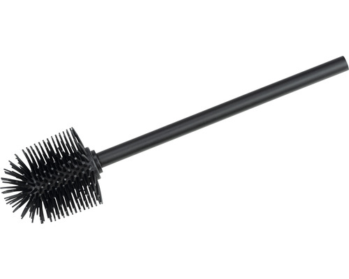 WC-Bürste Wenko Ø 8 cm schwarz matt 24109100 Toilettenbürste aus Silikon mit Griff
