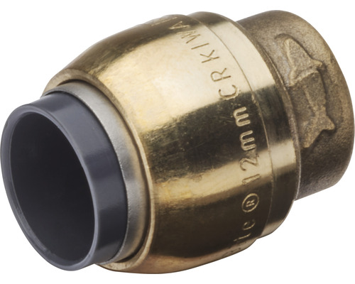 Raccord à enficher SharkBite capuchon d'étanchéité 12 mm SBE0412 Raccord de tuyauterie en laiton 12mm
