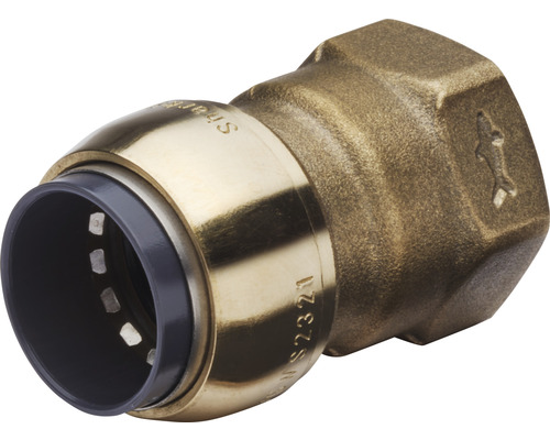 Raccord à enficher SharkBite jonction i/i 18 mm x 1/2” SBE111815F Raccord de tuyau en laiton avec système enfichable