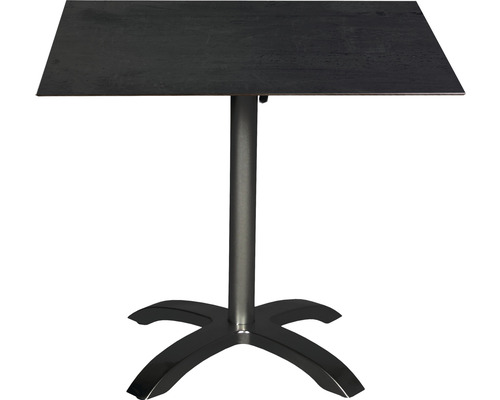 Table de bistrot Acamp HPL 80 x 80 cm aluminium anthracite rabattable