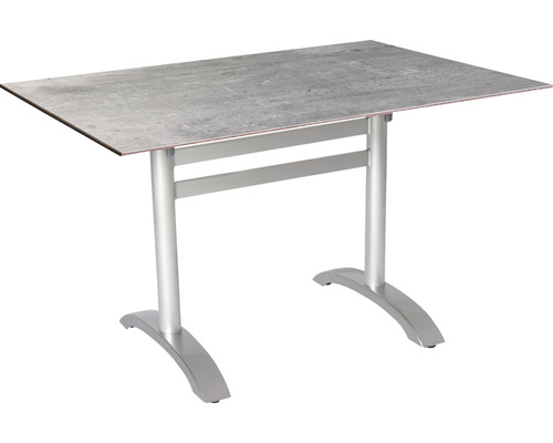 Table de bistrot Acamp HPL 120 x 80 cm aluminium platine rabattable