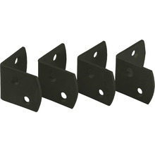 Quatre équerres avec trous de fixation