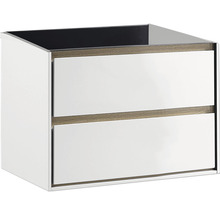 Waschbeckenunterschrank mit zwei Schubladen, Holzdekor