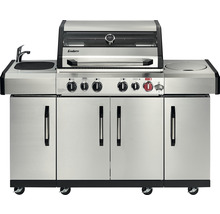 Cuisine de barbecue en acier inoxydable avec évier et placards inférieurs