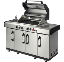 Chariot de grill en acier inoxydable avec évier et meuble bas