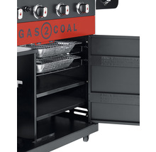 Barbecue à gaz avec espace de rangement et paniers à gril