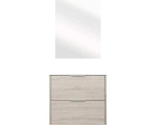 Meuble à chaussures avec deux compartiments et miroir