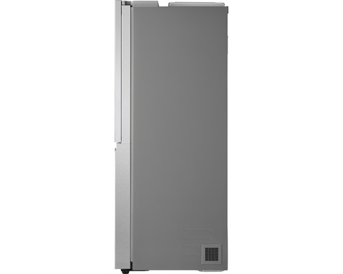 Seite eines freistehenden Kühlschranks