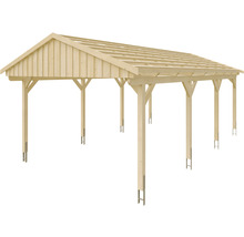 Carport simple SKAN Holz Fichtelberg 423 x 808 cm naturel