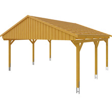 Holzcarport mit Satteldach