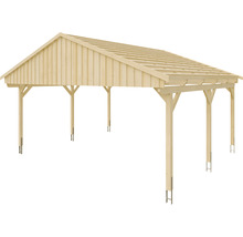Carport double SKAN Holz Fichtelberg 618 x 566 cm naturel