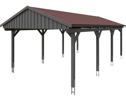 Carport en bois avec toit