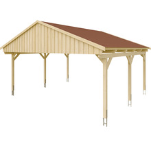 Holzcarport mit Ziegeldach