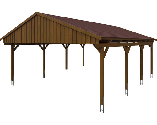 Carport en bois avec toit