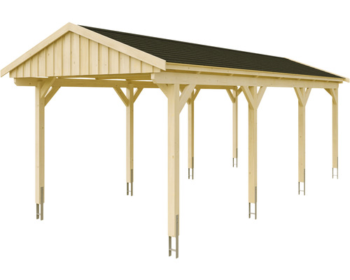 Carport en bois avec toit