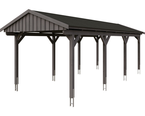 Carport en bois avec toit