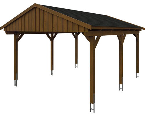 Carport en bois avec toit