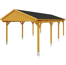 Carport aus Holz mit Dach