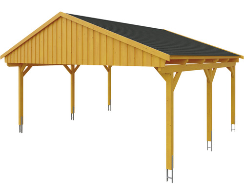 Carport en bois avec toit