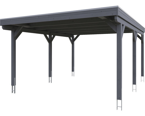 Carport en bois avec poteaux et toit