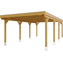 Einzelcarport SKAN Holz Grunewald inkl. EPDM Folie 427 x 796 cm Eiche hell