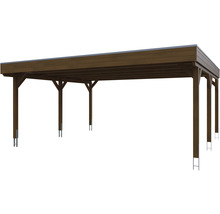 Carport en bois avec poteaux de soutien
