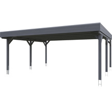 Doppelcarport SKAN Holz Grunewald inkl. EPDM Folie 622 x 554 cm Schiefer